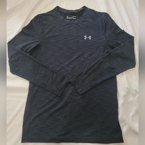 Under Armour Size M Fitted Activewear Heatgear Long Sleeve Shirt Dark Gray